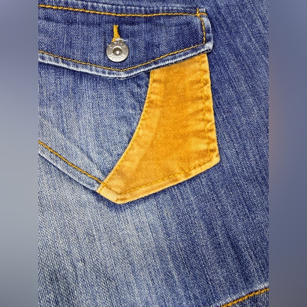 Vintage Y2K 90’s C Pink denim shorts faux suede pockets western cowgirl jr 13 - Picture 3 of 10